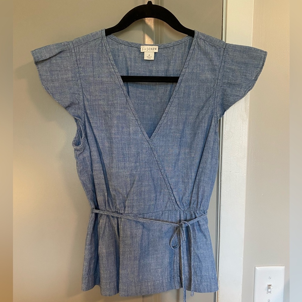 J Crew Chambray Top